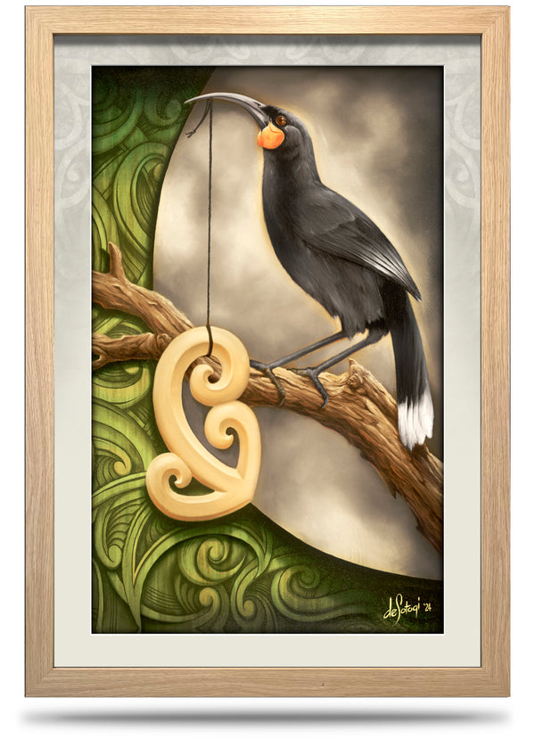 Te Huia - 24"x36" Framed Canvas Print