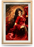 24"x36" Framed Canvas Print - Valentina