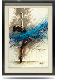 A2 Framed Canvas Print - Rhythm of Sapphire