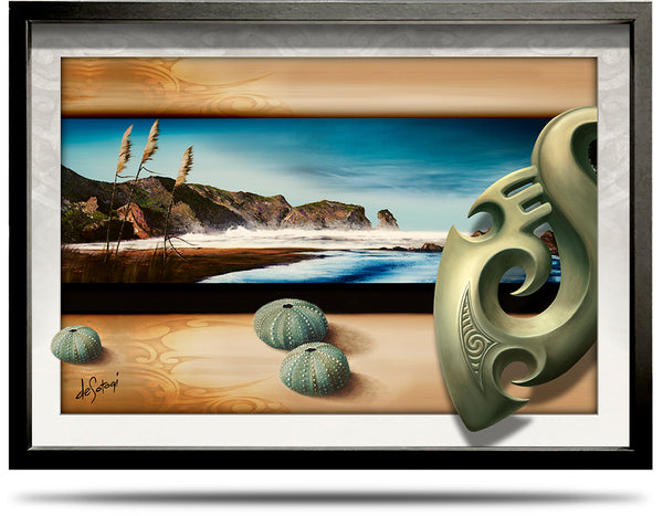 Rugged Coast - A2 Framed Canvas Print