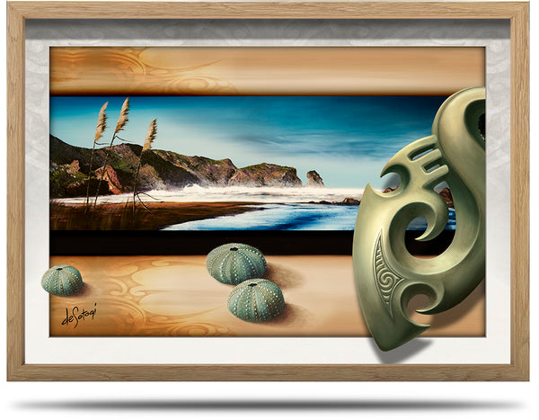 Rugged Coast - A2 Framed Canvas Print