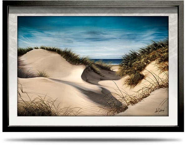 Sanddune Shadows - A2 Framed Canvas Print