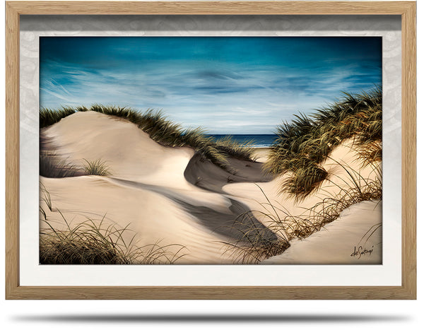 Sanddune Shadows - A2 Framed Canvas Print