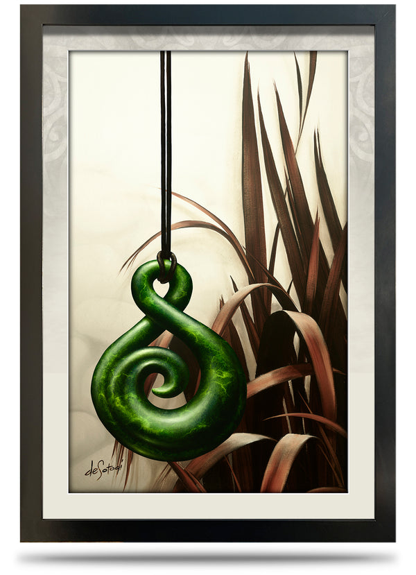 Shade of Jade - 24"x36" Framed Canvas Print