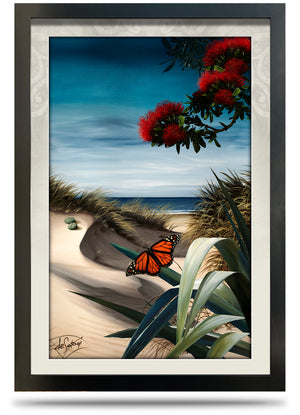 24"x36" Framed Canvas Print - Summer Breeze