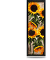 11"x33" Framed Canvas Print - Sunflower Splendour