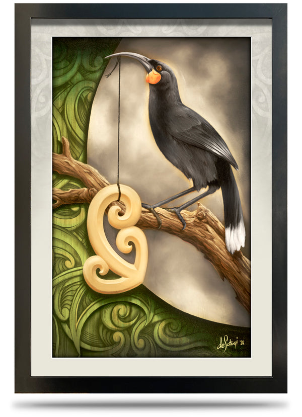 Te Huia - 24"x36" Framed Canvas Print
