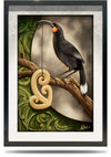 A2 Framed Canvas Print - Te Huia