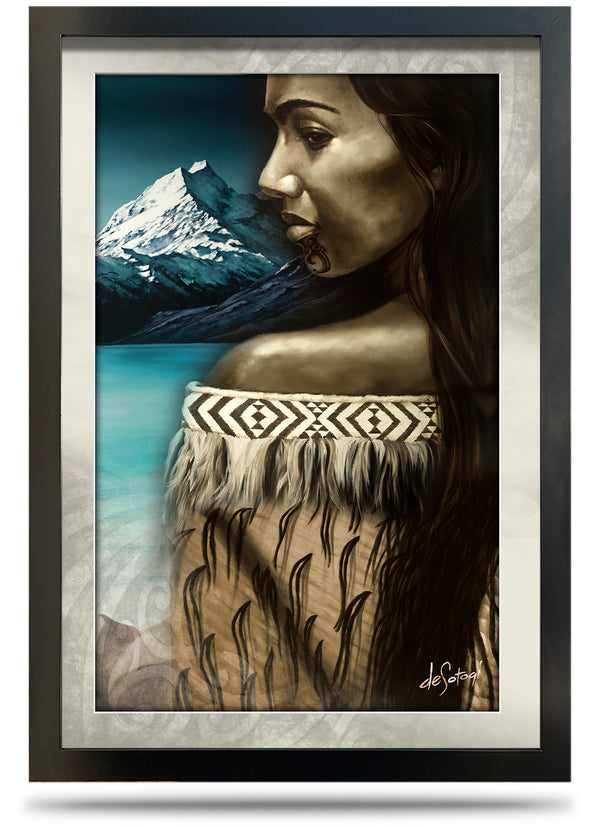 Wahine - 24"x36" Framed Canvas Print