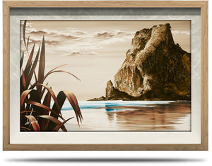 A2 Framed Canvas Print - West Coast Reflection