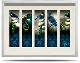 A2 Framed Canvas Print - 5 Tuis