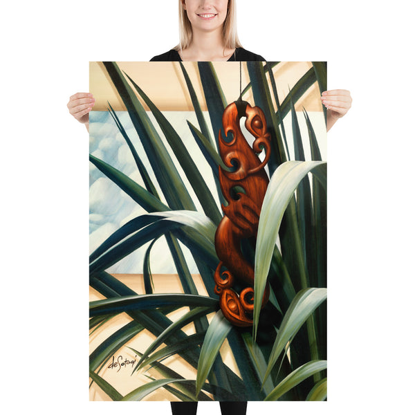 Fine Art Paper Print - Riverstone Flax