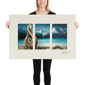 Unframed Triptych 24"x36" - Secluded Silence